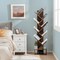 Costway 10-tier Tree Bookshelf with Drawer Free-standing Bookcase Storage Shelf White\Brown